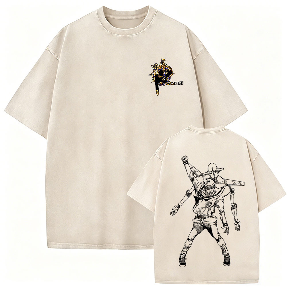 Jojo Anime Merchandise - Винтажная футболка с принтом аниме Jojo