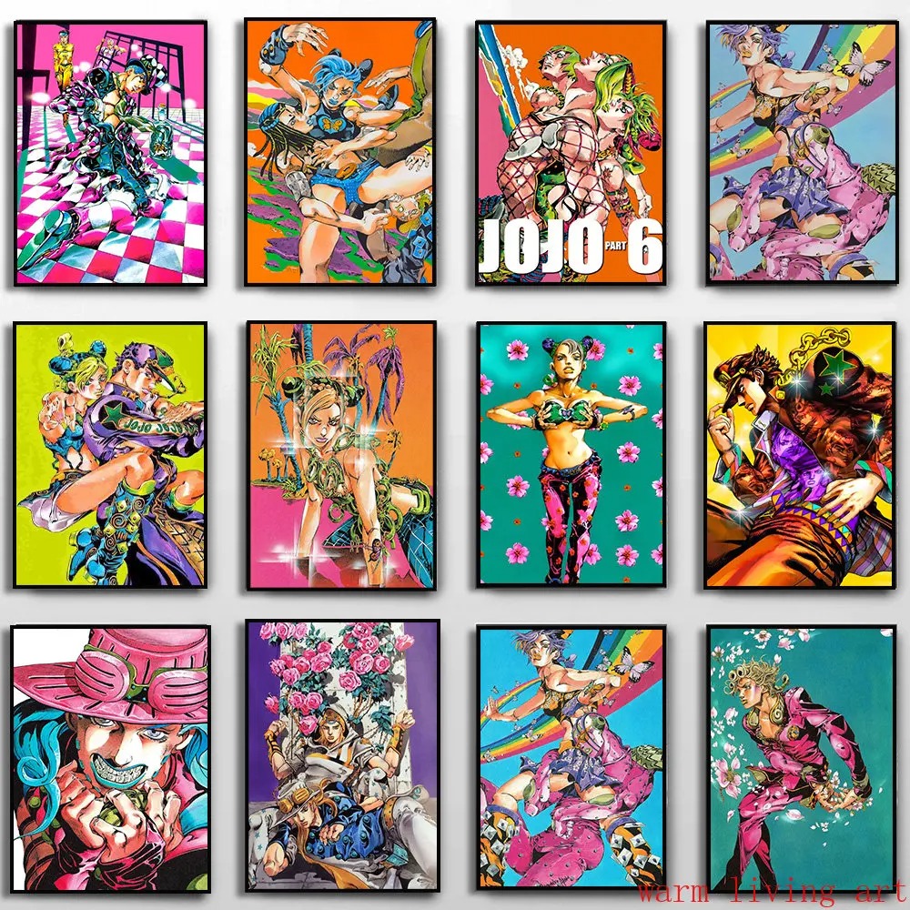 Jojo Anime Merchandise - Классический аниме постер Джоджо невероятные приключения,