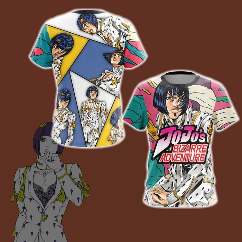 Jojo Anime Merchandise - Новая футболка JOJO Golden Wind 2026