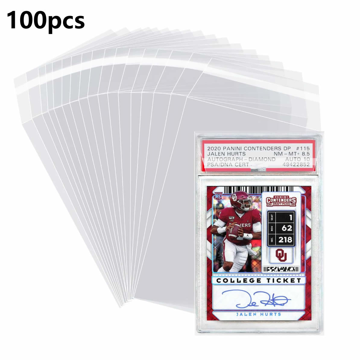 Collector Card Sleeve - 100 шт. защитных чехлов для грейдированных