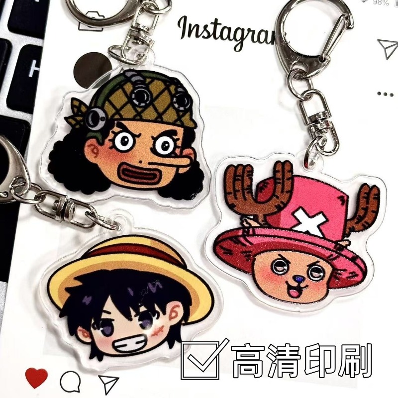 Luffy Anime Merchandise - Цельный акриловый брелок в стиле аниме
