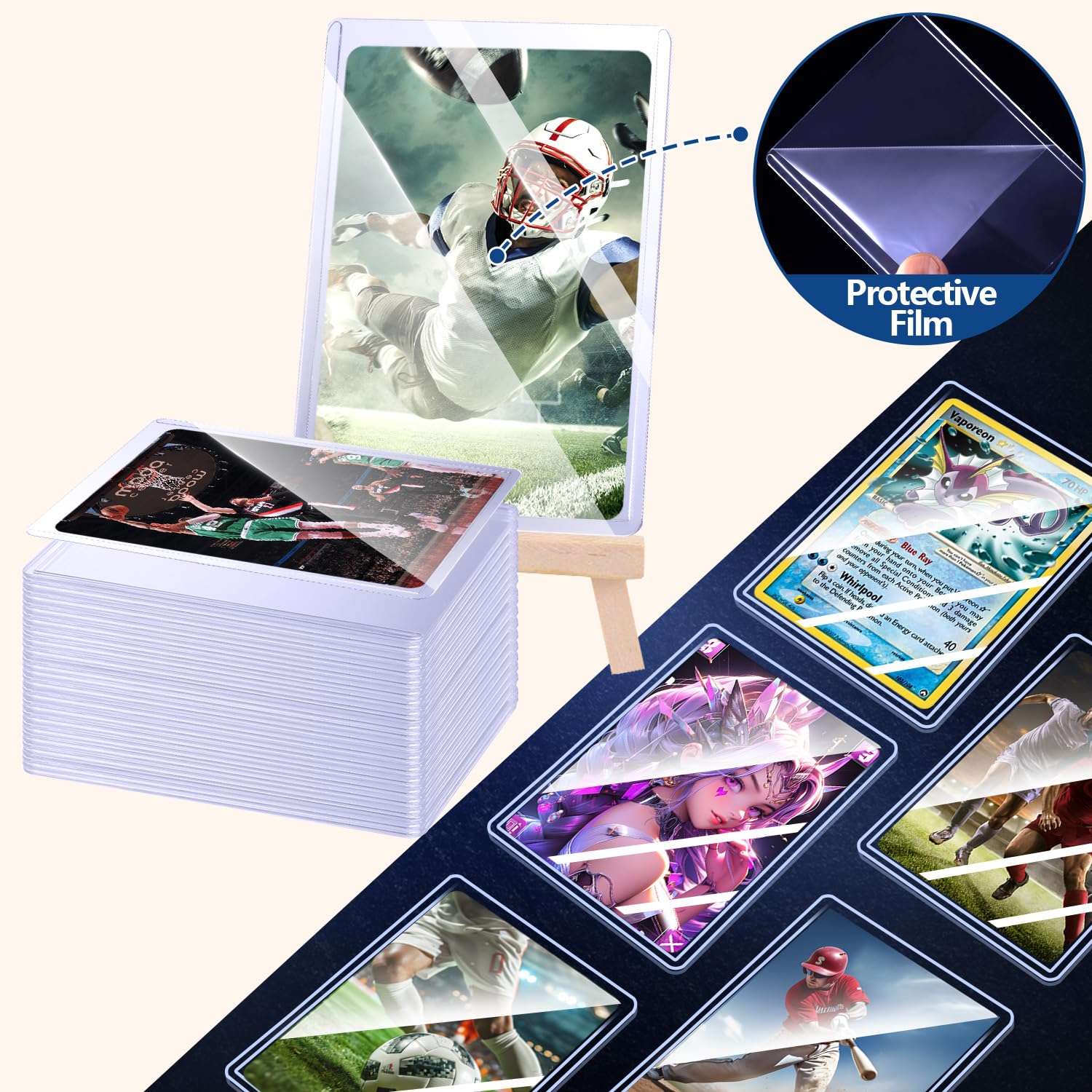 25-100 шт., жесткие рукава для – обзор и цена Collector Card Sleeve